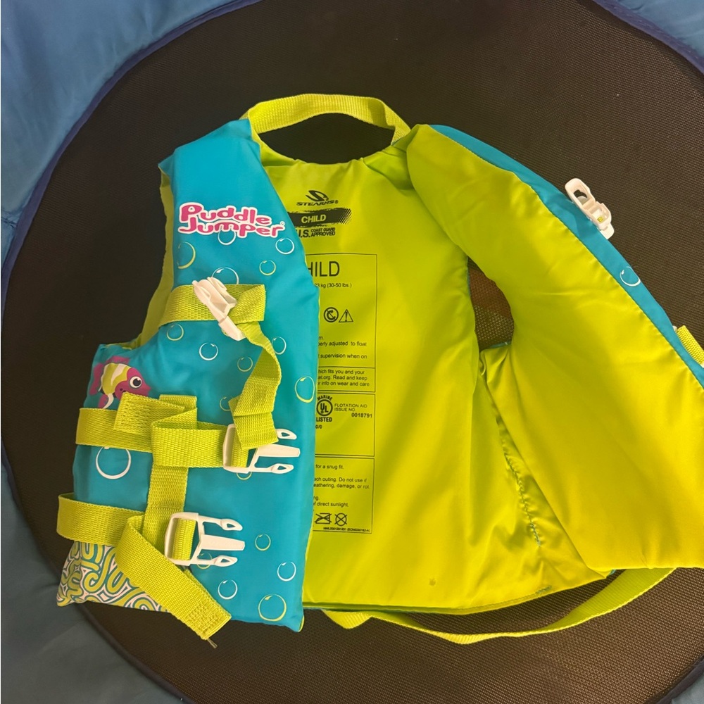 Kids Swim Vest - Blue and Yellow